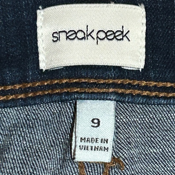 NEW Sneak Peek Women's Sexy Distressed Boyfriend Dark Denim Blue Jeans Size 9 - Picture 5 of 9